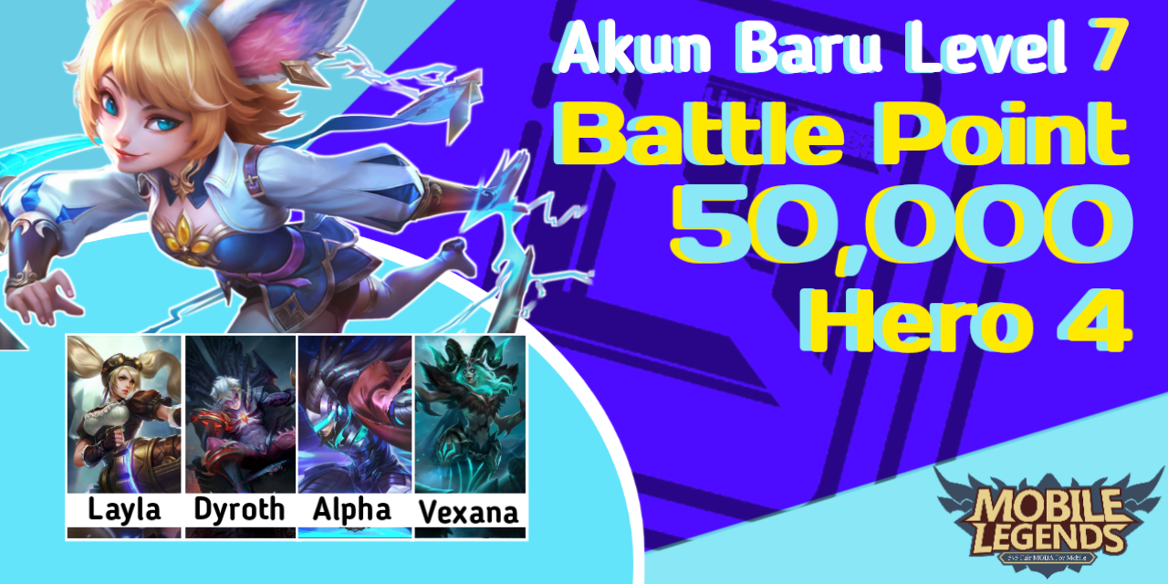 MLBB Akun Level 7 BP 50,000
